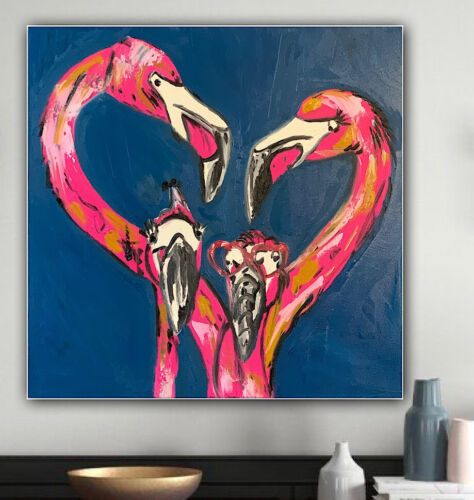 Richter Style Modern Abstract Oil Painting On Canvas 51x51cm ￼Family Love Tate