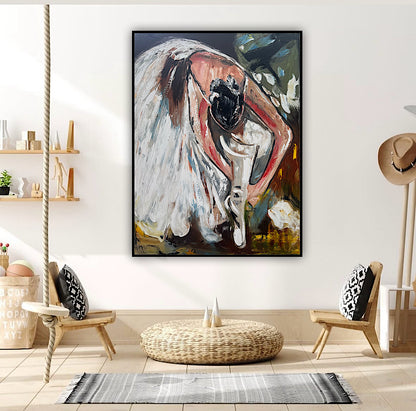 Ballet dancer Original modern Abstract Oil Painting On Canvas 100 x 77cm Oka