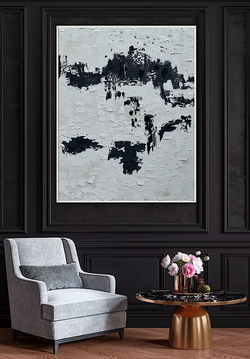 Original abstract Oil Painting On Canvas 76 X 60cm textured ‘Urban Fragments’
