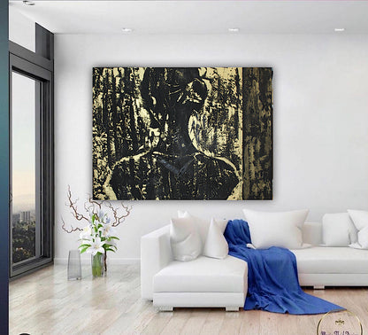 Original Abstract Oil Painting On Canvas 122 x 92cm Woman in The Shadows oka