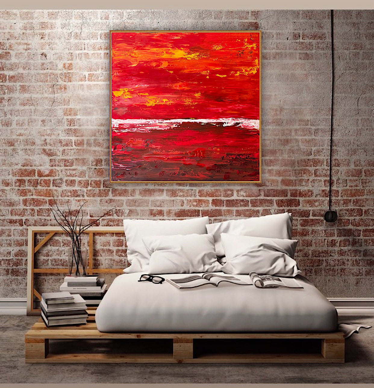 Oka style textured Original modern Abstract Oil Painting On Canvas 80 x 80cm ‘Veil of Dusk ‘Coast