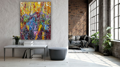 Large Abstract Original Oil Painting On 100x80cm canvas Oka style Sunshine