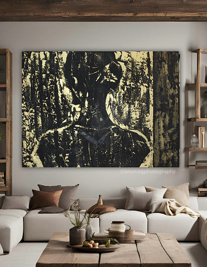 Original Abstract Oil Painting On Canvas 122 x 92cm Woman in The Shadows oka