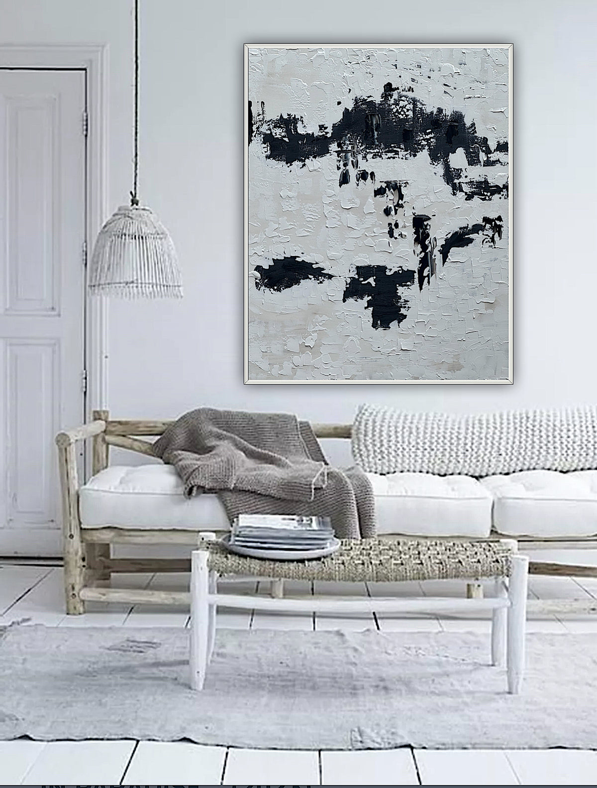 Original abstract Oil Painting On Canvas 76 X 60cm textured ‘Urban Fragments’