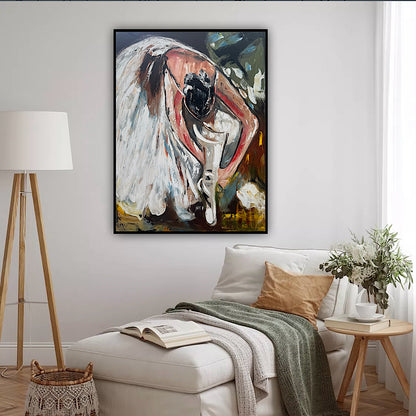 Ballet dancer Original modern Abstract Oil Painting On Canvas 100 x 77cm Oka