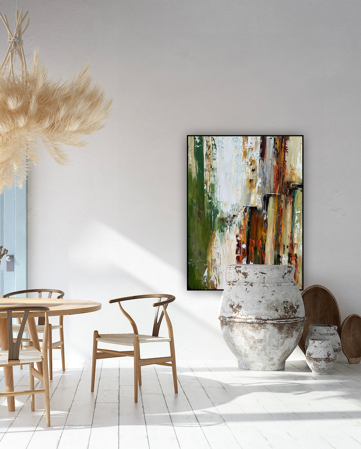 Contemporary textured Abstract Original Oil Painting On 121x92cm canvas Patina