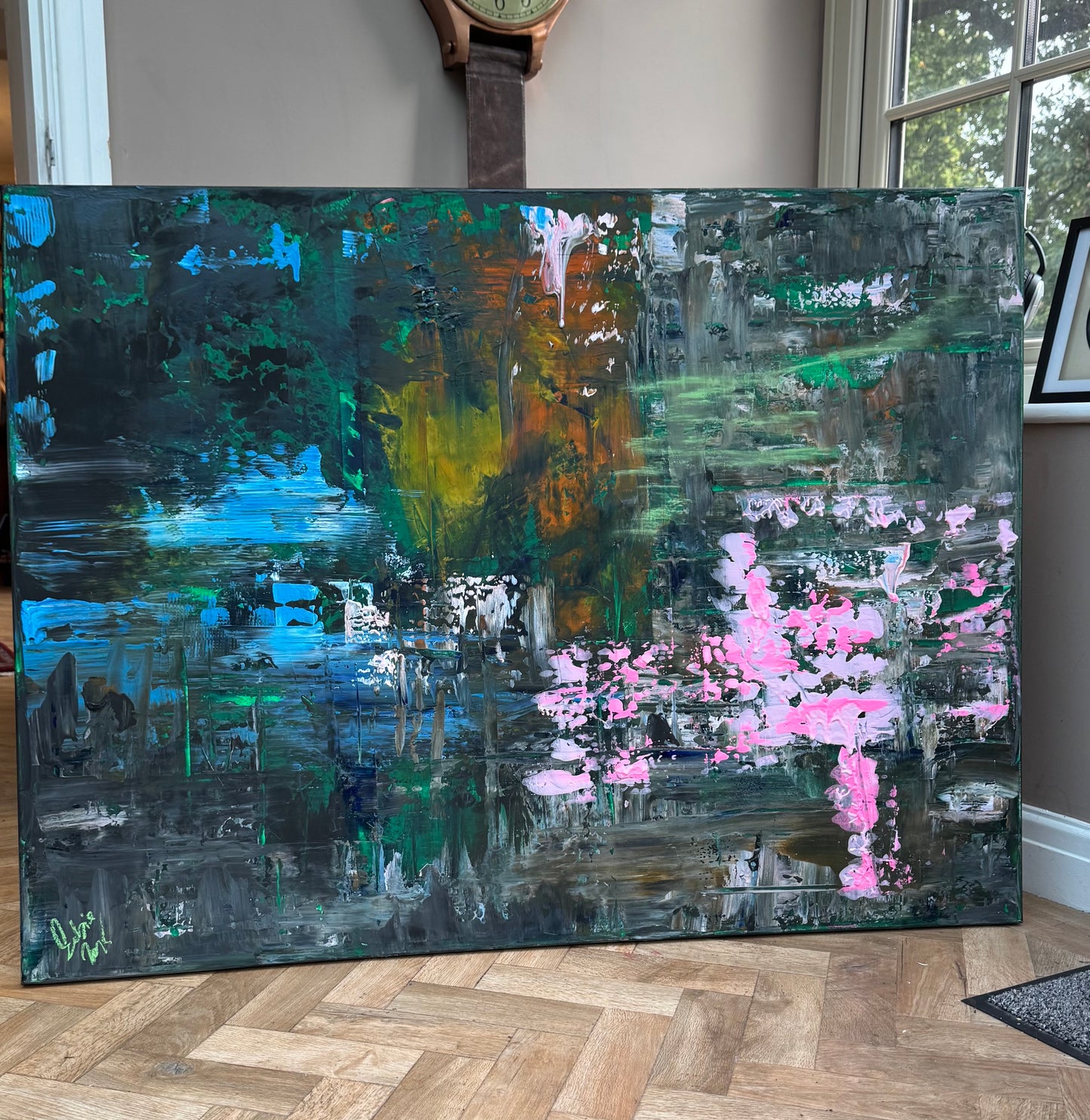 Oka Original Abstract Oil Painting On Canvas 122 X 92 Cm After Light textured