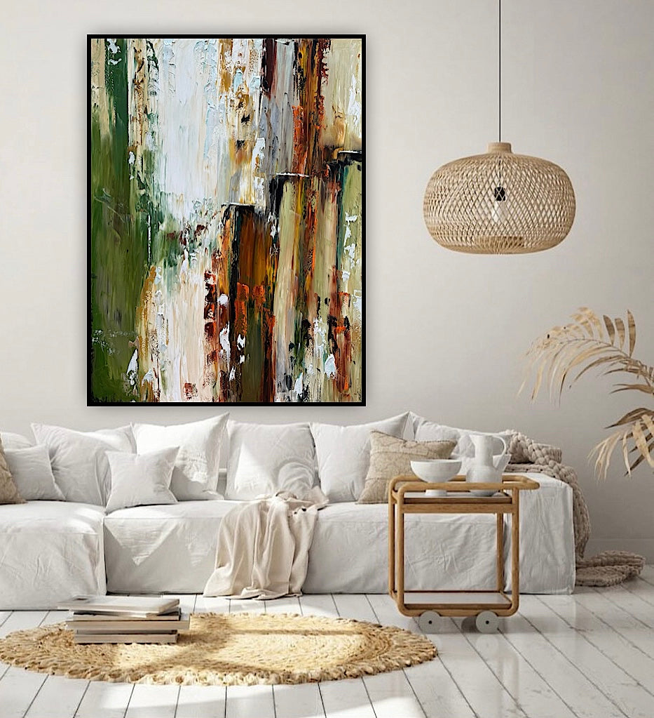 Contemporary textured Abstract Original Oil Painting On 121x92cm canvas Patina