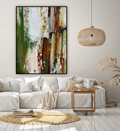 Contemporary textured Abstract Original Oil Painting On 121x92cm canvas Patina