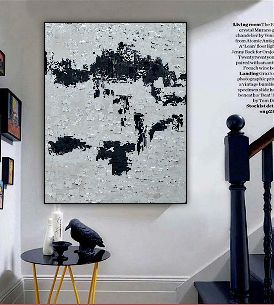 Original abstract Oil Painting On Canvas 76 X 60cm textured ‘Urban Fragments’
