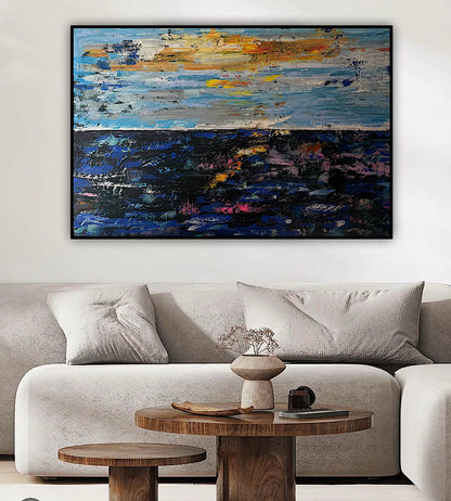Original Abstract Oil Painting On Canvas 150cm x 100cm Depth of Silence Oka seascape