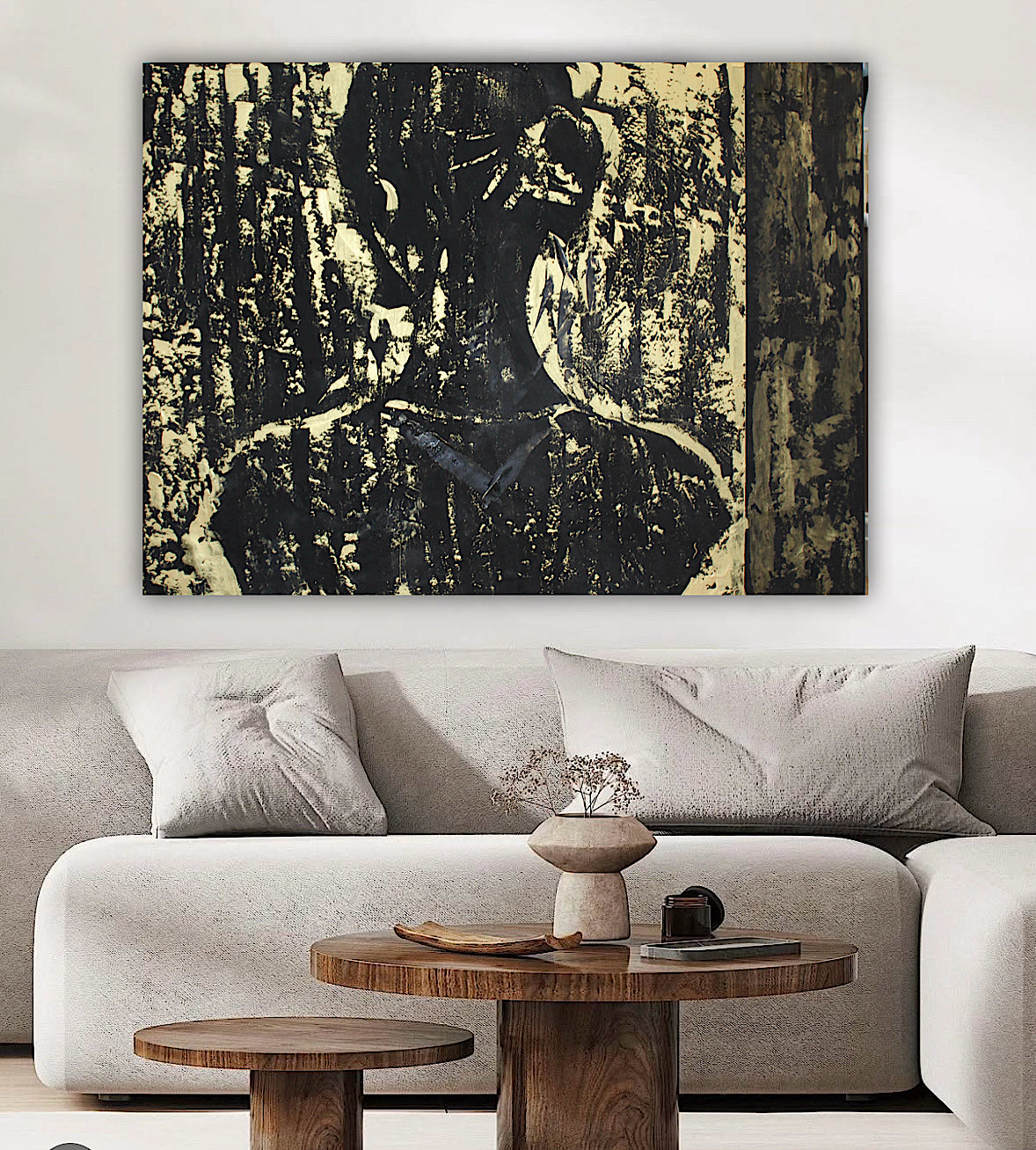 Original Abstract Oil Painting On Canvas 122 x 92cm Woman in The Shadows oka