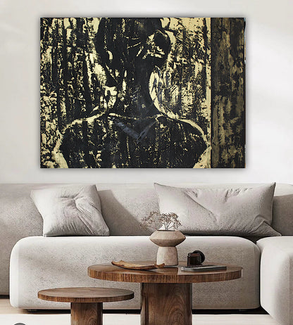 Original Abstract Oil Painting On Canvas 122 x 92cm Woman in The Shadows oka