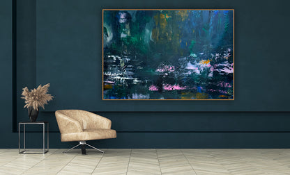 Original Abstract Oil Painting On Canvas 150cm x 100cm Depth of Silence Oka floral