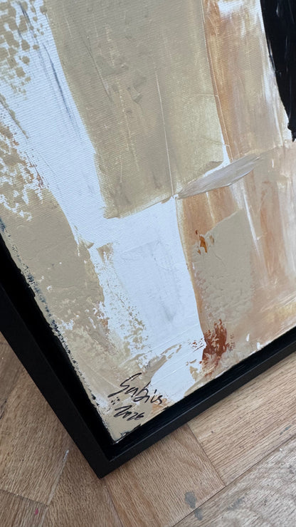 Framed Original Abstract contemporary Oil Painting On Canvas 90x60cm  love to talk oka