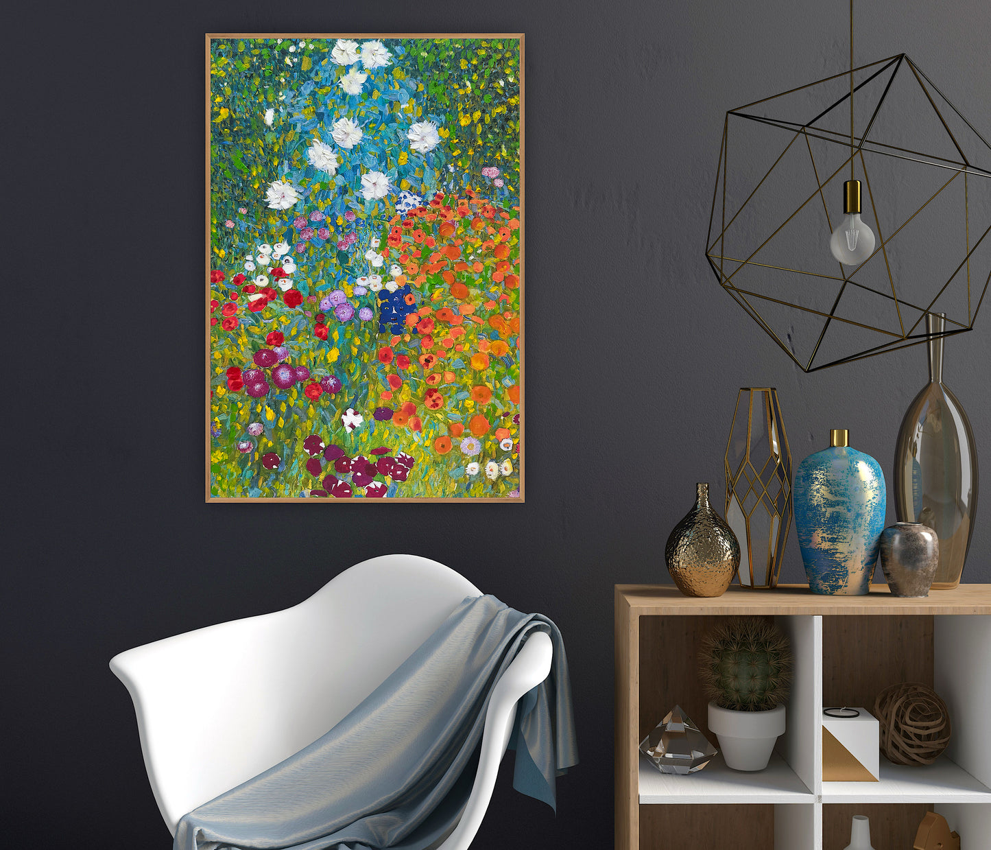 Contemporary Abstract Original Oil Painting On 50x35cm on Canvas Summer Garden