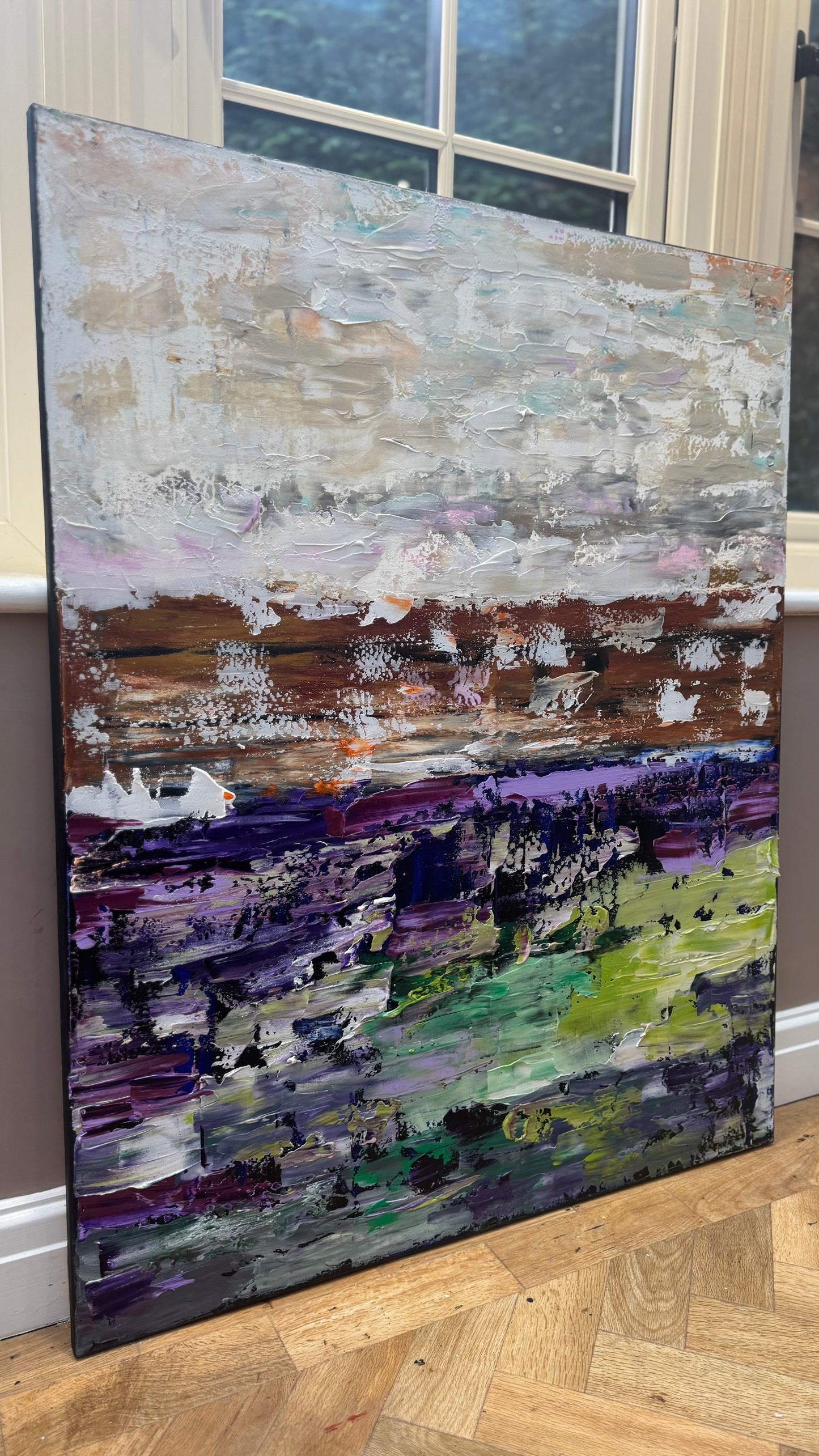 Oka contemporary Abstract Oil Painting Canvas 100x80cm Texture The Sky that Never Settles