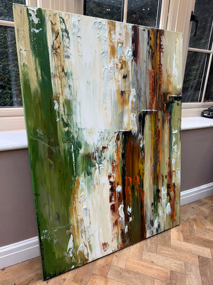 Contemporary textured Abstract Original Oil Painting On 121x92cm canvas Patina