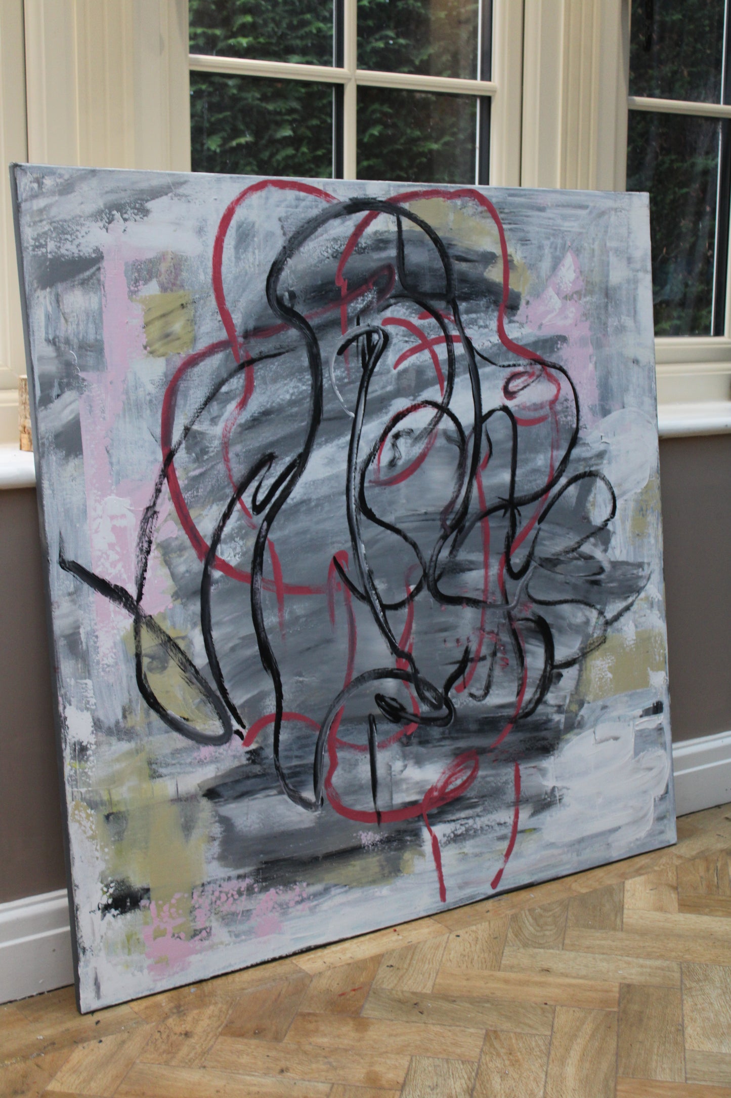 Modern Style Abstract Original Oil Painting On 2cm Canvas 100X100cm Untitled