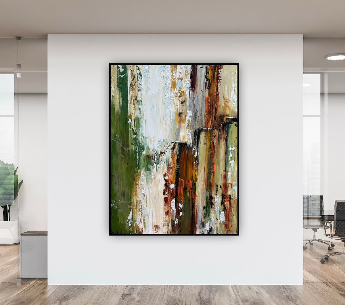 Contemporary textured Abstract Original Oil Painting On 121x92cm canvas Patina