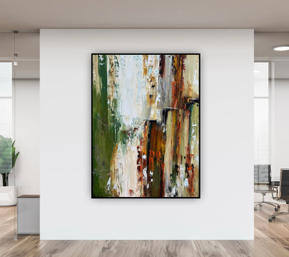 Contemporary textured Abstract Original Oil Painting On 121x92cm canvas Patina