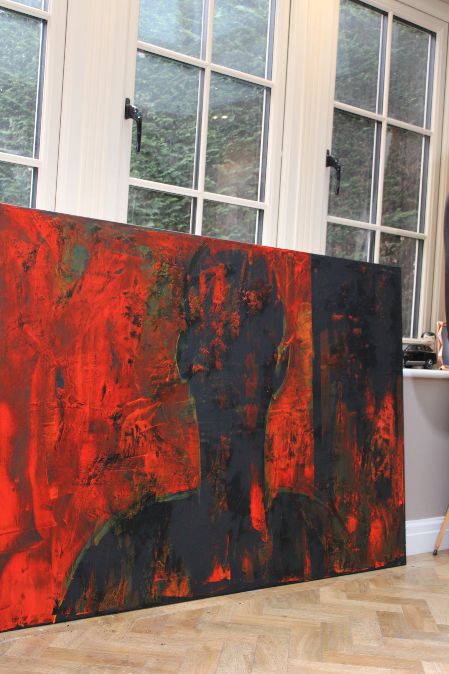 Original Abstract Oil Painting On Canvas 150cm x 100cm Man in The Shadows oka