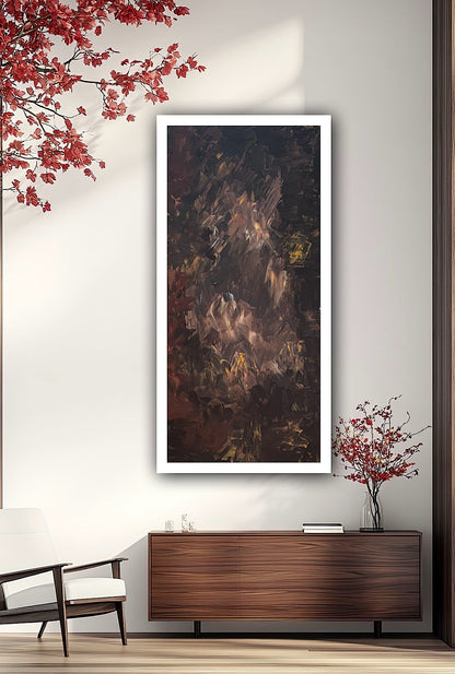 Richter Original Abstract Oil Painting On Canvas 60x120cm Unfinished Chapter