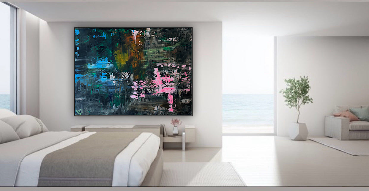 Oka Original Abstract Oil Painting On Canvas 122 X 92 Cm After Light textured