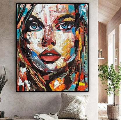 Abstract Original modern Oil Painting on 50 x 40cm canvas Arrora  woman portrait