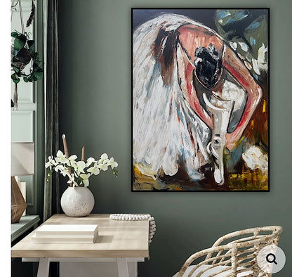 Ballet dancer Original modern Abstract Oil Painting On Canvas 100 x 77cm Oka