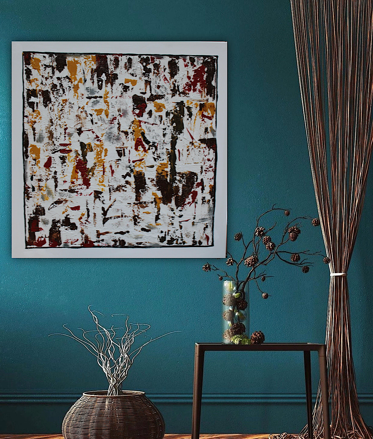 Oka style textured Original modern Abstract Oil Painting On Canvas 80 x 80cm ‘Unfinished Story’