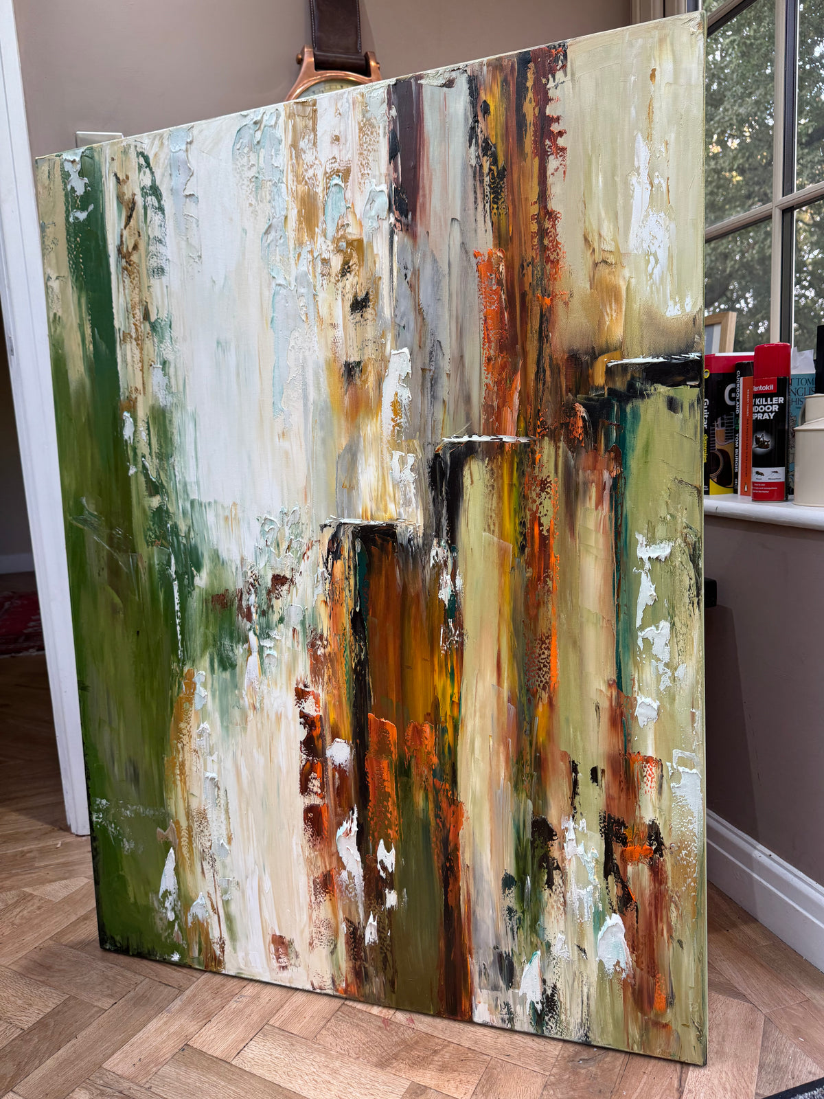 Contemporary textured Abstract Original Oil Painting On 121x92cm canvas Patina