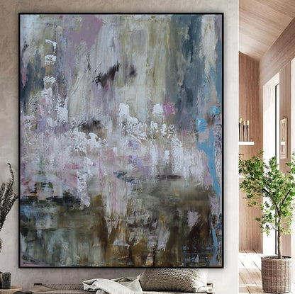 Oka Style Original Abstract Oil Painting On 100x80cm Canvas Echoes of a Distant Bloom
