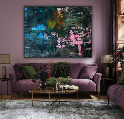 Oka Original Abstract Oil Painting On Canvas 122 X 92 Cm After Light textured