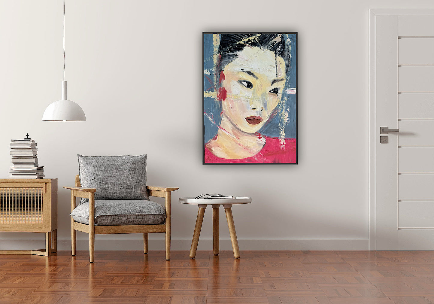 Woman’s portrait Original Abstract Oil Painting On Canvas 85 x 60cm Innocent Soul