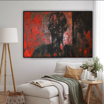 Original Abstract Oil Painting On Canvas 150cm x 100cm Man in The Shadows oka