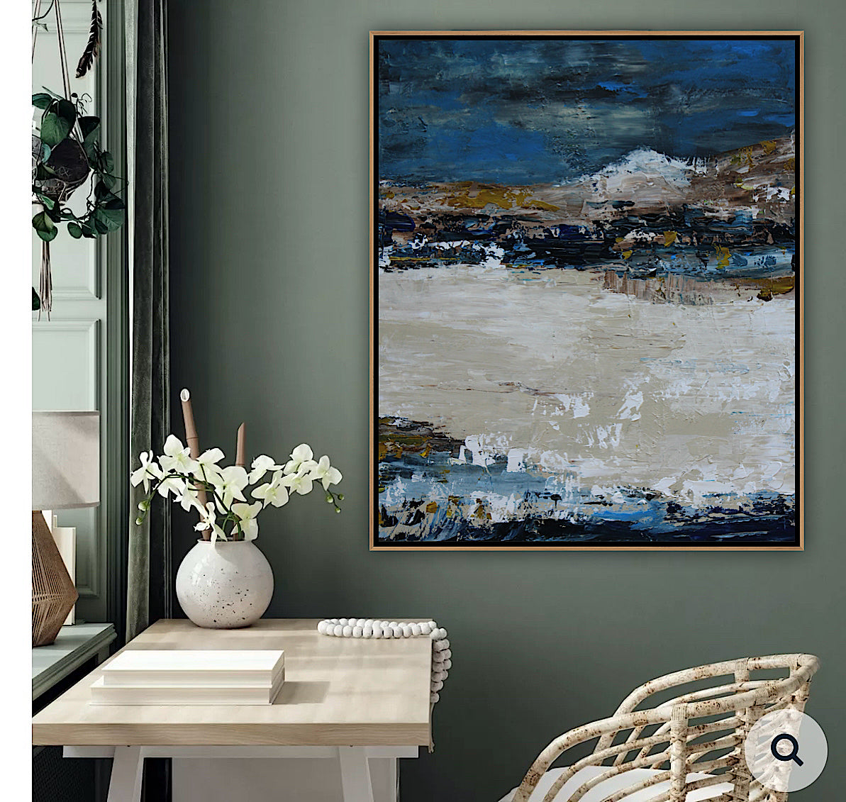 Original Abstract contemporary Oil Painting On Canvas 90x76cm Amalfi Coast Oka