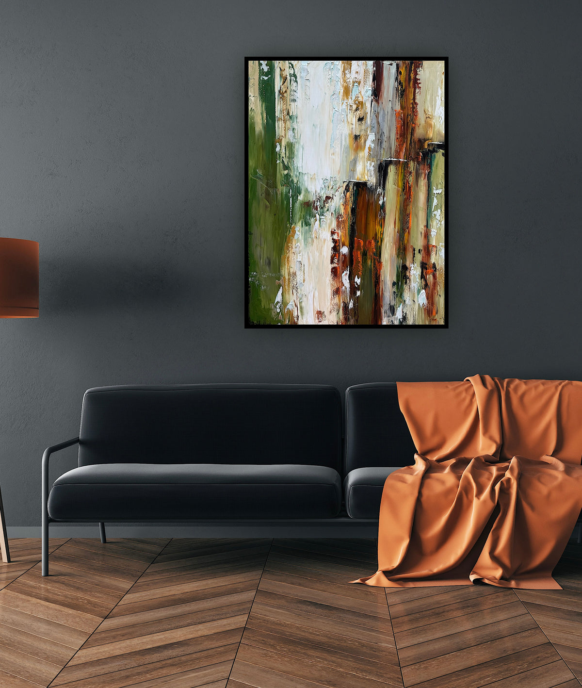 Contemporary textured Abstract Original Oil Painting On 121x92cm canvas Patina