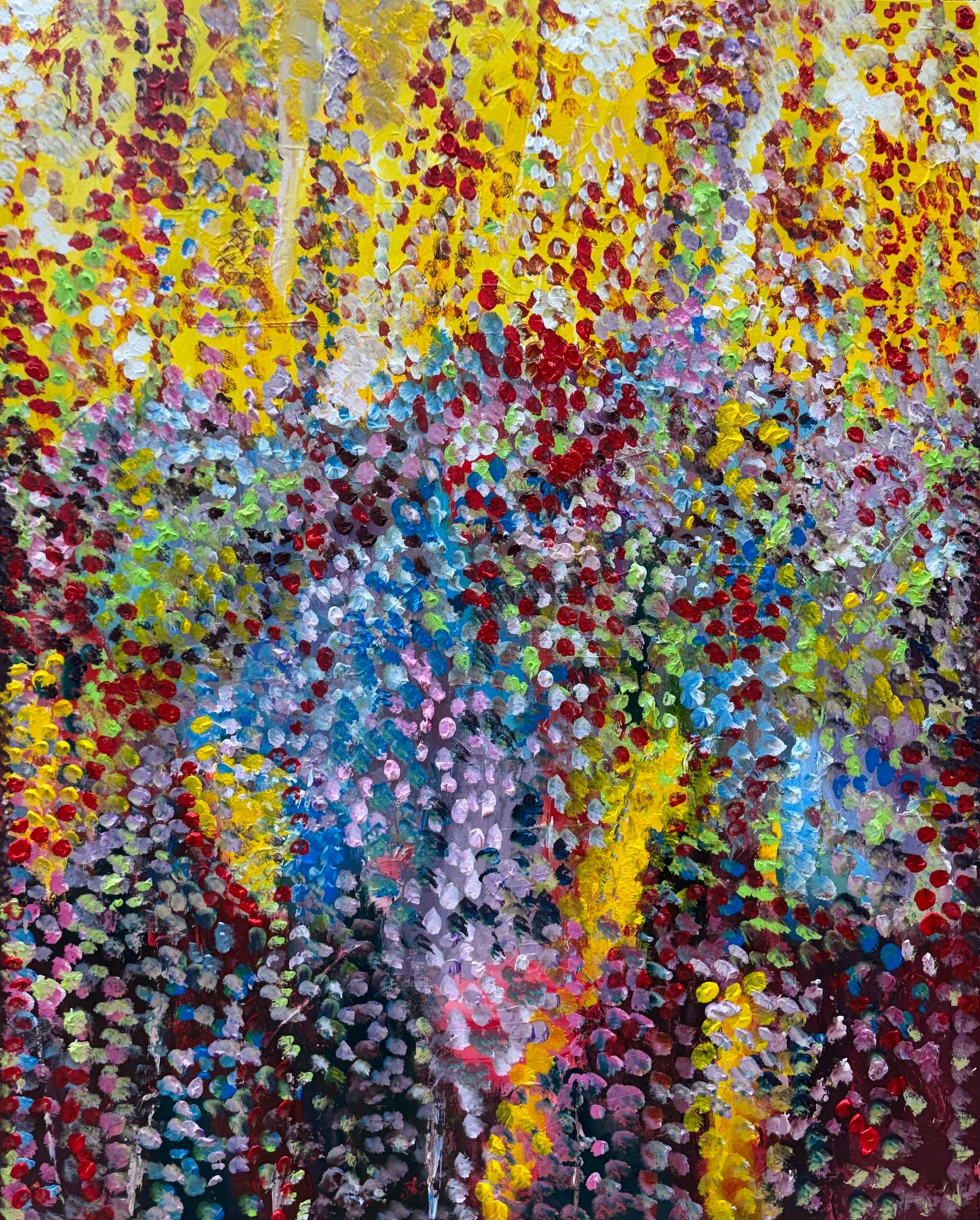 Large Abstract Original Oil Painting On 100x80cm canvas Oka style Sunshine