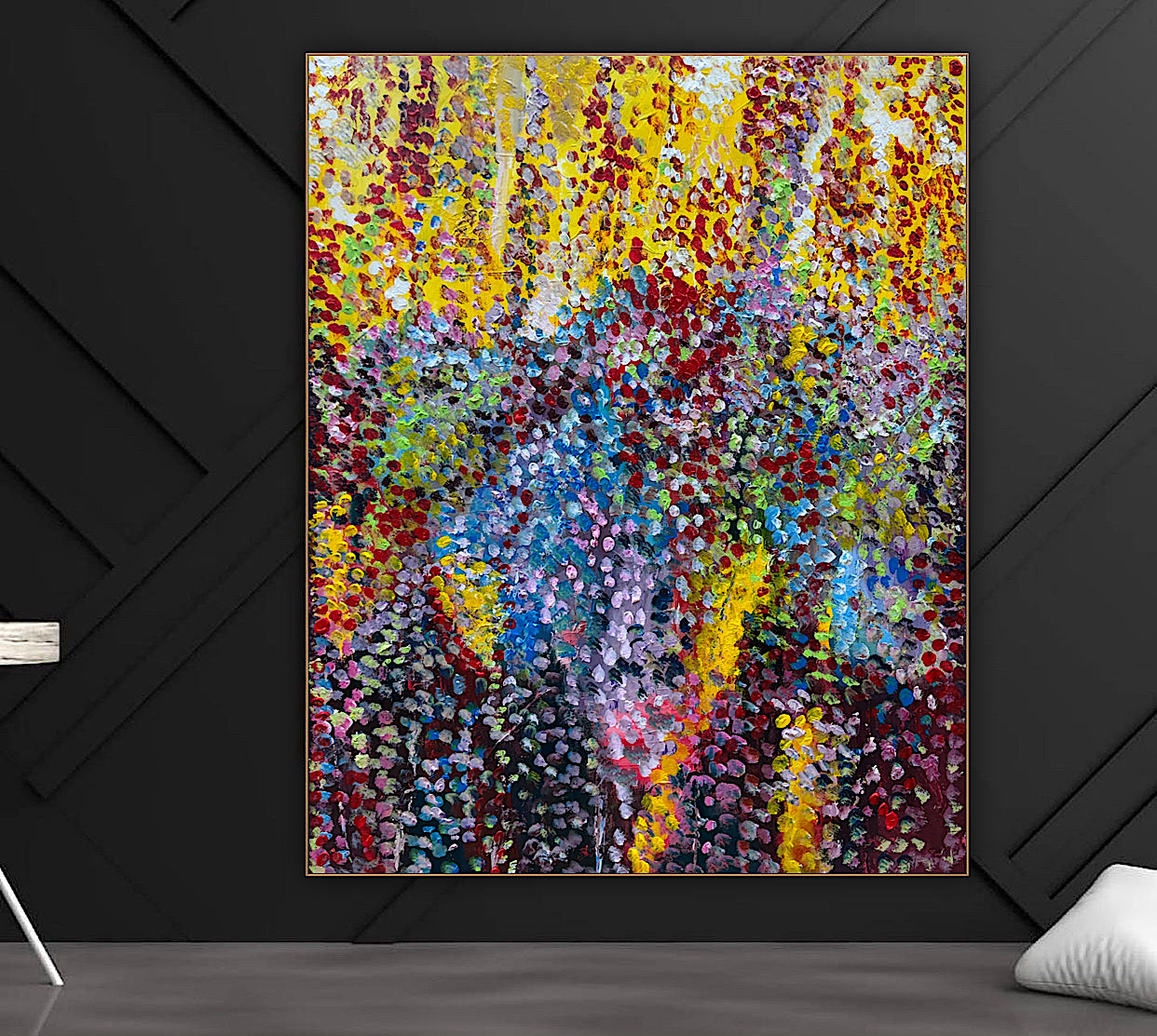 Large Abstract Original Oil Painting On 100x80cm canvas Oka style Sunshine