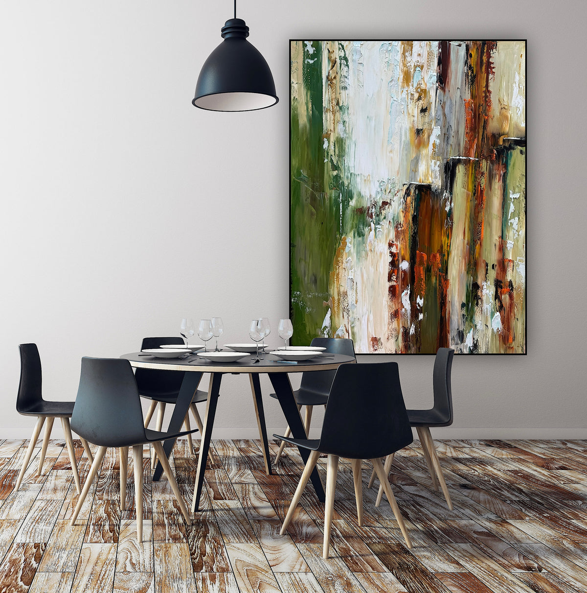 Contemporary textured Abstract Original Oil Painting On 121x92cm canvas Patina