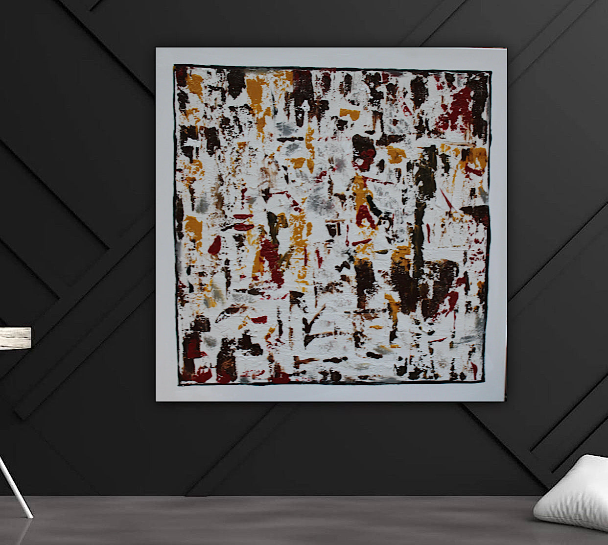 Oka style textured Original modern Abstract Oil Painting On Canvas 80 x 80cm ‘Unfinished Story’