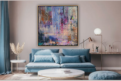Contemporary Style Abstract Original Oil Painting on 90x90cm Canvas Palimpsest