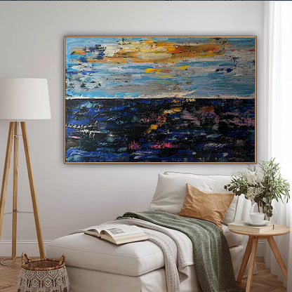 Original Abstract Oil Painting On Canvas 150cm x 100cm Depth of Silence Oka seascape