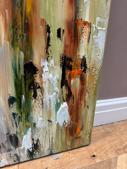 Contemporary textured Abstract Original Oil Painting On 121x92cm canvas Patina