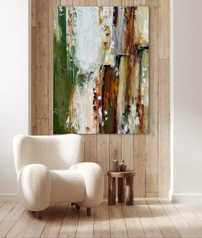 Contemporary textured Abstract Original Oil Painting On 121x92cm canvas Patina