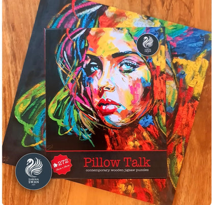 Art Wooden Puzzle for Adults Sabina Swan Art Original Jigsaw Pillow Eyes