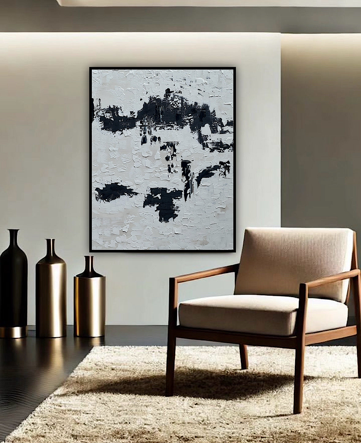 Original abstract Oil Painting On Canvas 76 X 60cm textured ‘Urban Fragments’
