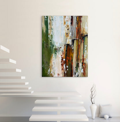 Contemporary textured Abstract Original Oil Painting On 121x92cm canvas Patina