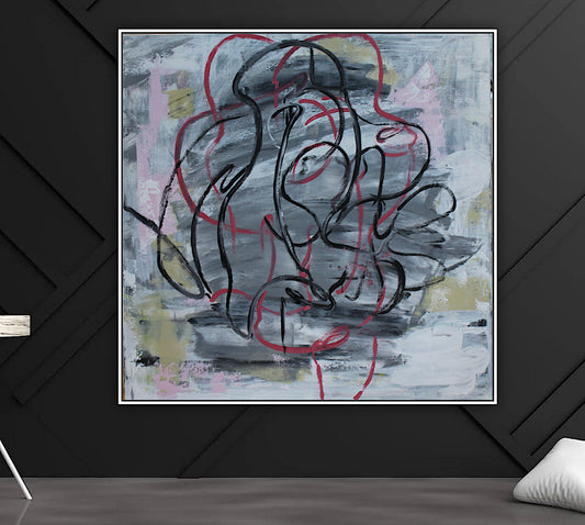 Modern Style Abstract Original Oil Painting On 2cm Canvas 100X100cm Untitled